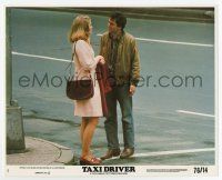 8s044 TAXI DRIVER 8x10 mini LC #5 '76 Robert De Niro & Cybill Shepherd on street!