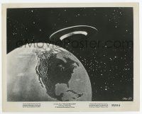 8s902 THIS ISLAND EARTH 8x10.25 still '55 special effects image of UFO hovering over the Earth!
