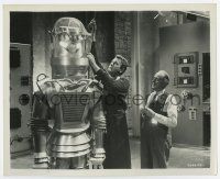 8s915 TOBOR THE GREAT 8.25x10 still '54 Charles Drake makes adjustments to his robot in laboratory!