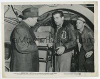 8s919 TOKYO JOE 8x10.25 still '49 Japanese man points gun at Humphrey Bogart on airplane!
