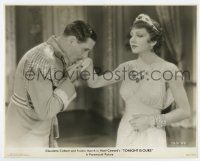 8s920 TONIGHT IS OURS 7.75x9.75 still '33 Paul Cavanagh kisses pretty Claudette Colbert's hand!