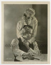 8s927 TOUCH OF EVIL 8x10 still '58 Janet Leigh comforts Charlton Heston by gun & empty glass!