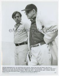 8s978 WHAT'S UP DOC candid 7.5x10 still '72 great c/u of director Peter Bogdanovich & John Ford!