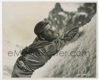 8s981 WHITE TOWER 8x10 key book still '50 great close up of Glenn Ford climbing a snowy mountain!