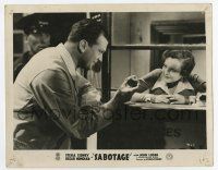 8s741 SABOTAGE English FOH LC '36 John Loder offers Sylvia Sidney an apple, Alfred Hitchcock!