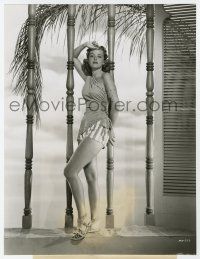 8s553 MARTHA VICKERS 7.5x9.75 still '47 modeling draped toga style silk sun suit in Love & Learn