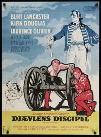 8t589 DEVIL'S DISCIPLE Danish '60 Burt Lancaster, Kirk Douglas & Laurence Olivier with cannon!