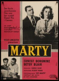 8t623 MARTY Danish '56 directed by Delbert Mann, Ernest Borgnine, Paddy Chayefsky, K. Wenzel art!
