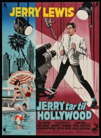 8t638 PATSY Danish '65 wacky Wenzel art of star & director Jerry Lewis in spotlight!