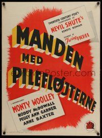 8t643 PIED PIPER Danish '47 Irving Pichel, Monty Woolley saves children from Nazis!