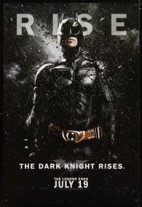 8t009 DARK KNIGHT RISES teaser DS Singapore poster '12 Christian Bale as Batman, rise!