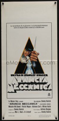 8t143 CLOCKWORK ORANGE Italian locandina R70s Kubrick classic, Castle art of Malcolm McDowell!