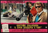 8t163 DIRTY HARRY Italian photobusta '72 cool image of Clint Eastwood & Andy Robinson!