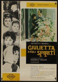 8t173 JULIET OF THE SPIRITS Italian photobusta '65 Federico Fellini, Giulietta Masina!