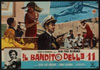 8t182 PIERROT LE FOU Italian photobusta '65 Jean-Luc Godard, Jean-Paul Belmondo!