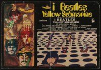 8t192 YELLOW SUBMARINE Italian photobusta '69 psychedelic art of Beatles John, Paul, Ringo & George