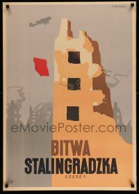 8t563 BATTLE OF STALINGRAD Polish 23x33 R54 Vladimir Petrov World War II Russian propaganda!
