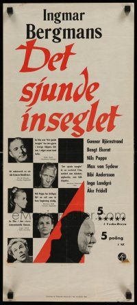 8t037 SEVENTH SEAL Swedish stolpe R60 Ingmar Bergman's Det Sjunde Inseglet, Bengt Ekerot as Death!