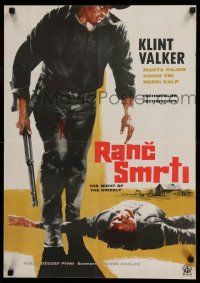 8t407 NIGHT OF THE GRIZZLY Yugoslavian 19x27 '66 big Clint Walker had come to the rim of Hell!
