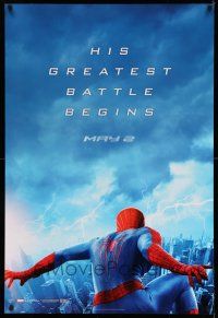 8w035 AMAZING SPIDER-MAN 2 teaser 1sh '14 Andrew Garfield, his greatest battle begins!