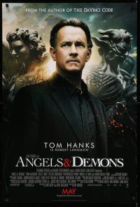 8w040 ANGELS & DEMONS int'l advance DS 1sh '09 cool image of Tom Hanks!