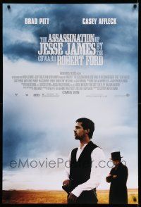 8w044 ASSASSINATION OF JESSE JAMES advance DS 1sh '07 Brad Pitt, Casey Affleck, outlaws!