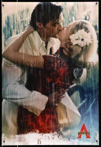 8w049 AUSTRALIA style C teaser DS 1sh '08 Hugh Jackman & Nicole Kidman kissing in the rain!