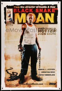 8w080 BLACK SNAKE MOAN teaser DS 1sh '07 full-length Samuel L. Jackson in chains!