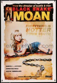 8w081 BLACK SNAKE MOAN teaser DS 1sh '07 super sexy Christina Ricci in chains!