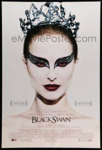 8w082 BLACK SWAN advance 1sh '10 wonderful image of ballet dancer Natalie Portman!