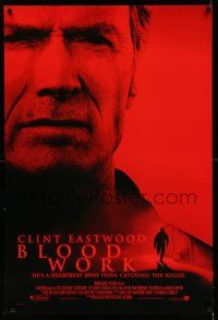 8w089 BLOOD WORK DS 1sh '02 Clint Eastwood directs & stars, Jeff Daniels!
