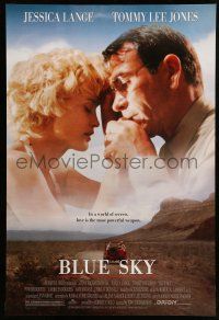 8w094 BLUE SKY 1sh '94 Jessica Lange, Tommy Lee Jones, Powers Boothe, directed by Tony Richardson!