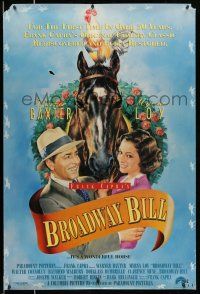 8w109 BROADWAY BILL 1sh R80s Frank Capra, different art of Warner Baxter & Myrna Loy!