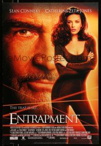 8w239 ENTRAPMENT style A DS 1sh '99 close up Sean Connery & full-length sexy Catherine Zeta-Jones!