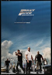 8w257 FAST FIVE advance DS 1sh '11 Vin Diesel, Paul Walker, Dwayne Johnson, street racing action!