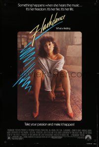 8w271 FLASHDANCE 1sh '83 sexy dancer Jennifer Beals, take your passion and make it happen!