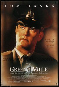 8w332 GREEN MILE advance DS 1sh '99 Charles deMar art of Tom Hanks, Stephen King prison fantasy!