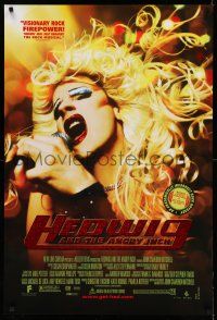 8w358 HEDWIG & THE ANGRY INCH foil title DS 1sh '01 transsexual punk rocker James Cameron Mitchell
