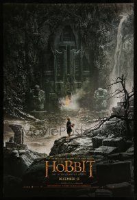 8w378 HOBBIT: THE DESOLATION OF SMAUG teaser DS 1sh '13 cool image of Bilbo outside Erebor!