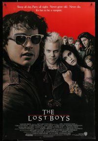 8w506 LOST BOYS int'l 1sh '87 Kiefer Sutherland, teen vampires, directed by Joel Schumacher!
