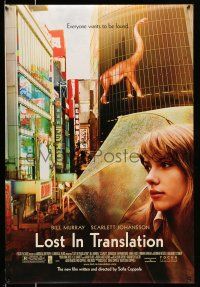 8w507 LOST IN TRANSLATION DS 1sh '03 pretty Scarlett Johansson in Tokyo, Sofia Coppola!