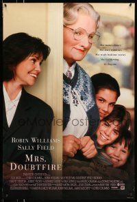 8w575 MRS. DOUBTFIRE DS 1sh '93 cross-dressing Robin Williams, Sally Field!