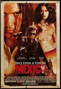 8w600 ONCE UPON A TIME IN MEXICO advance 1sh '03 Antonio Banderas, Johnny Depp, sexy Salma Hayek
