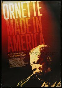 8w601 ORNETTE: MADE IN AMERICA 1sh R12 William S. Burroughs, Ornette Coleman, jazz documentary!