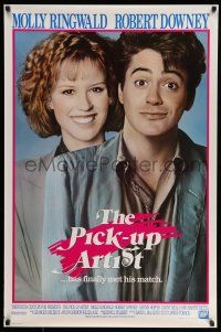 8w607 PICK-UP ARTIST int'l 1sh '87 great close image of Robert Downey Jr. & Molly Ringwald!