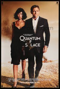8w635 QUANTUM OF SOLACE advance DS 1sh '08 Daniel Craig as James Bond, sexy Olga Kurylenko!