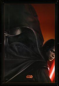 8w655 REVENGE OF THE SITH style A teaser DS 1sh '05 Star Wars Episode III, image of Darth Vader!