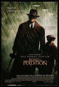 8w662 ROAD TO PERDITION DS 1sh '02 Sam Mendes directed, Tom Hanks, Paul Newman, Jude Law!