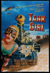8w763 TANK GIRL 1sh '95 wacky Lori Petty with cool futuristic tank!