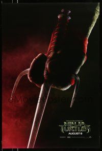8w769 TEENAGE MUTANT NINJA TURTLES teaser DS 1sh '14 sci-fi fantasy martial arts, Raphael!